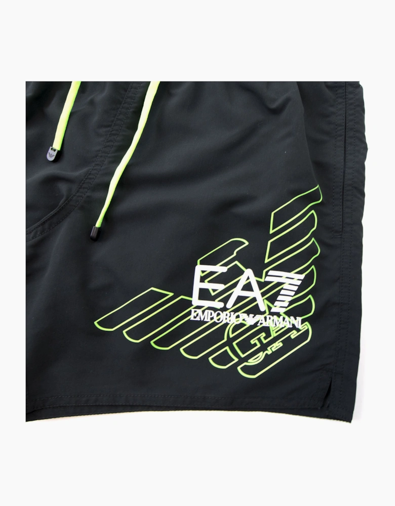 EA7 Neon Eagle Swim Shorts Black