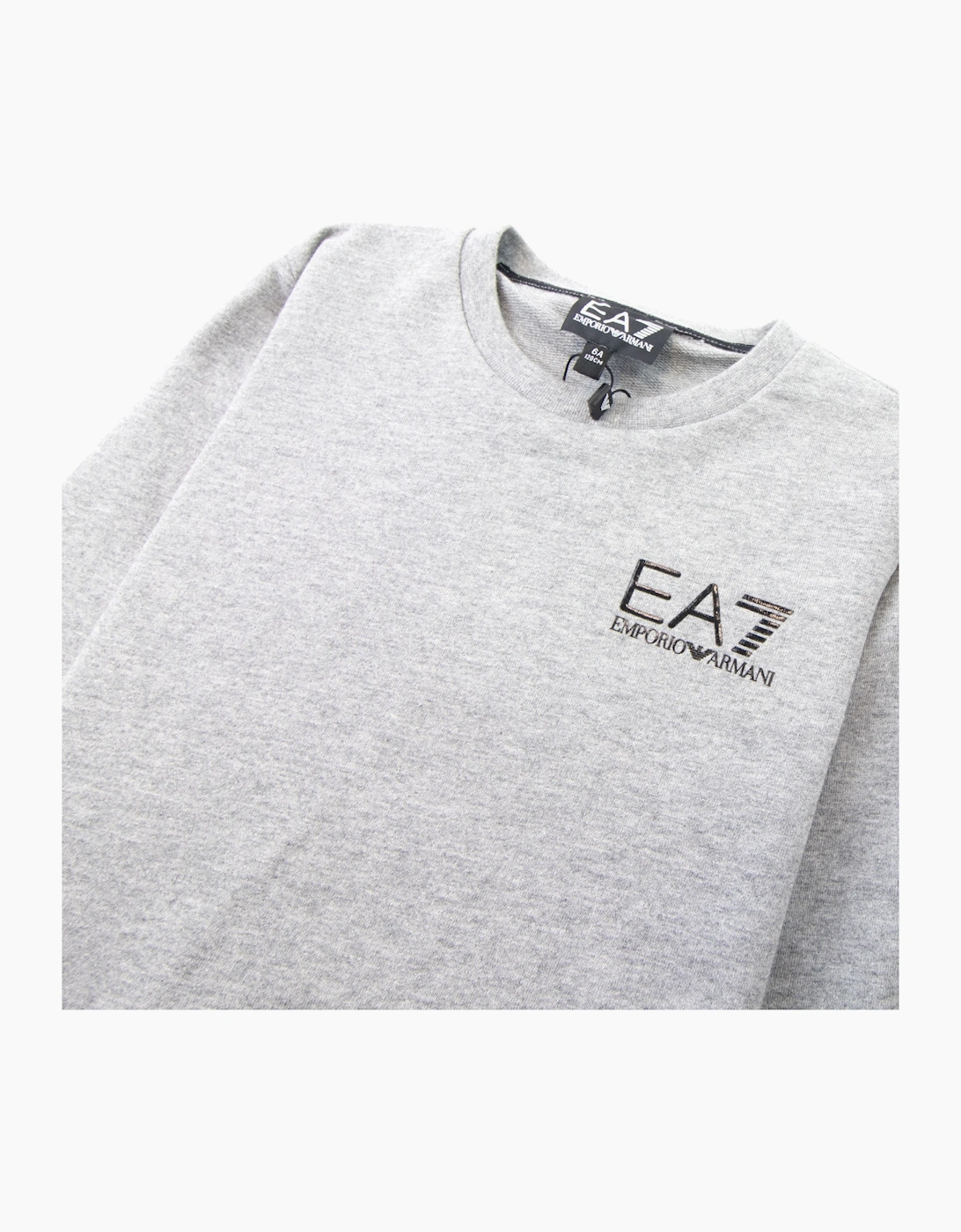 EA7 Junior Chest Logo Sweatshirt Grey