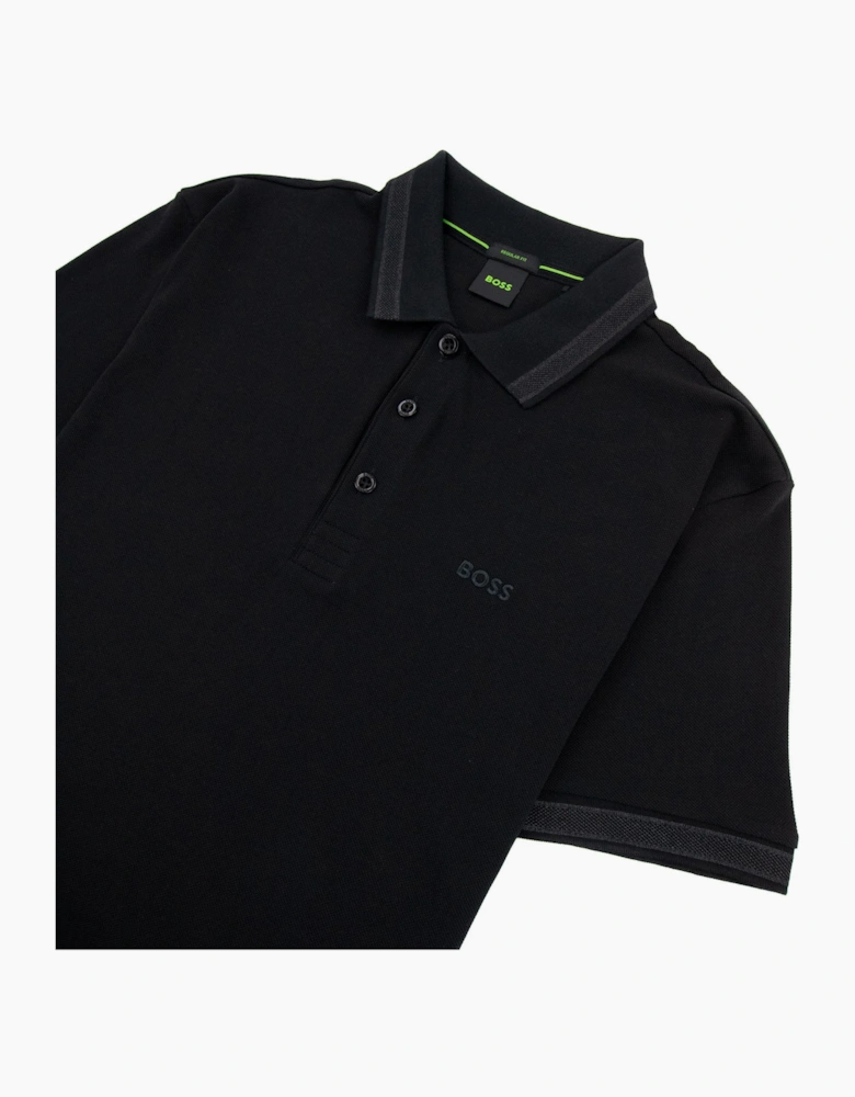 Hugo Boss Paddy Embroidered Logo Polo Black 008