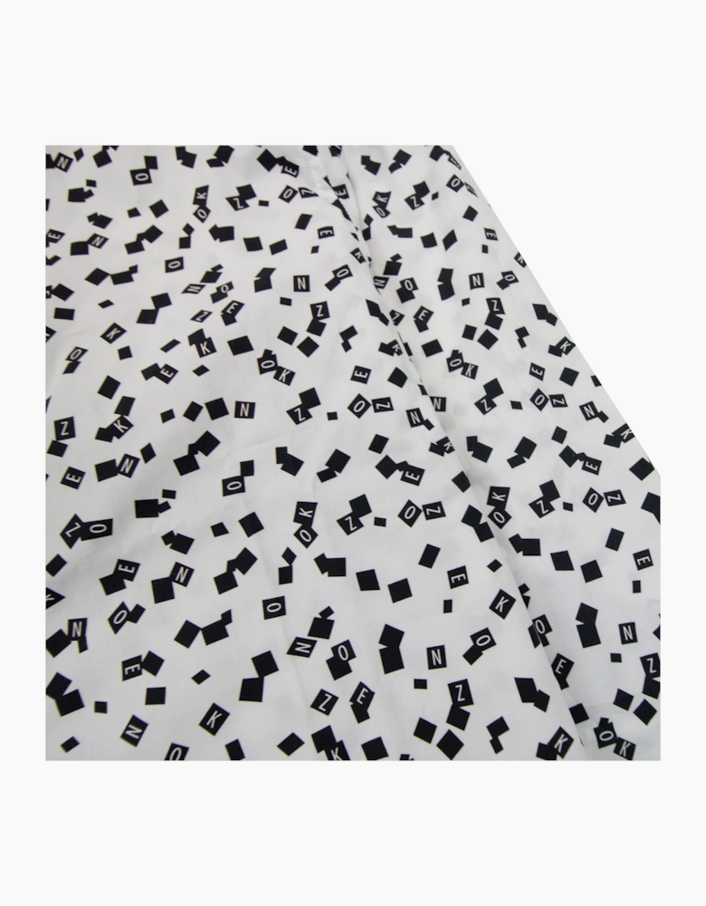 Kenzo All Over Print Letter Print Slim Fit Shirt White