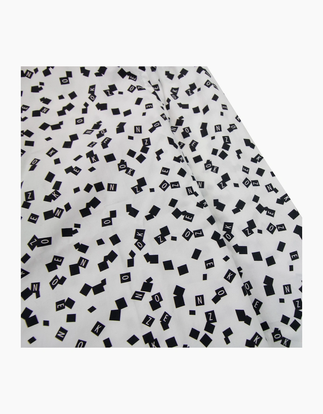 Kenzo All Over Print Letter Print Slim Fit Shirt White