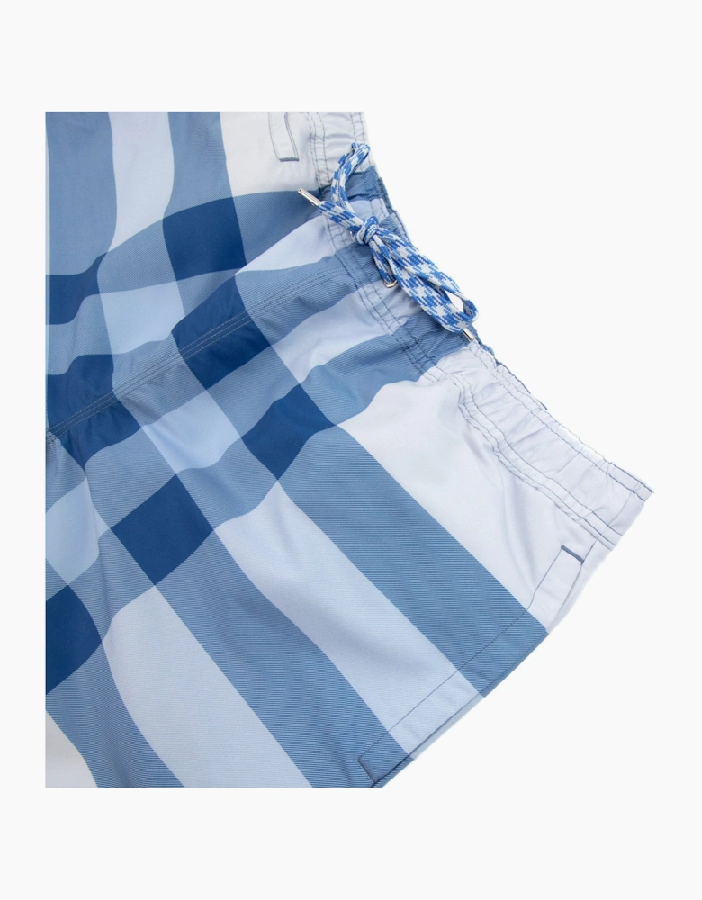 Burberry Martin Ip Check Swim Short Sky Blue