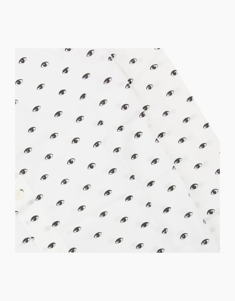 Kenzo Eye Printed Slim Fit L/s Shirt White 001