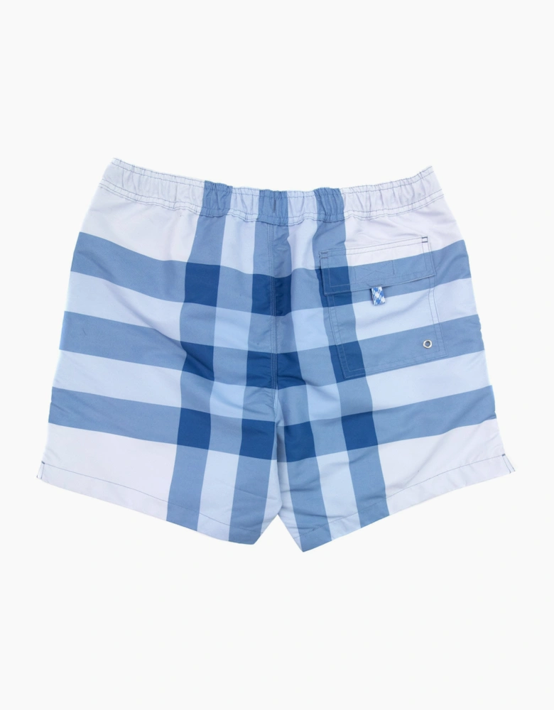 Burberry Martin Ip Check Swim Short Sky Blue