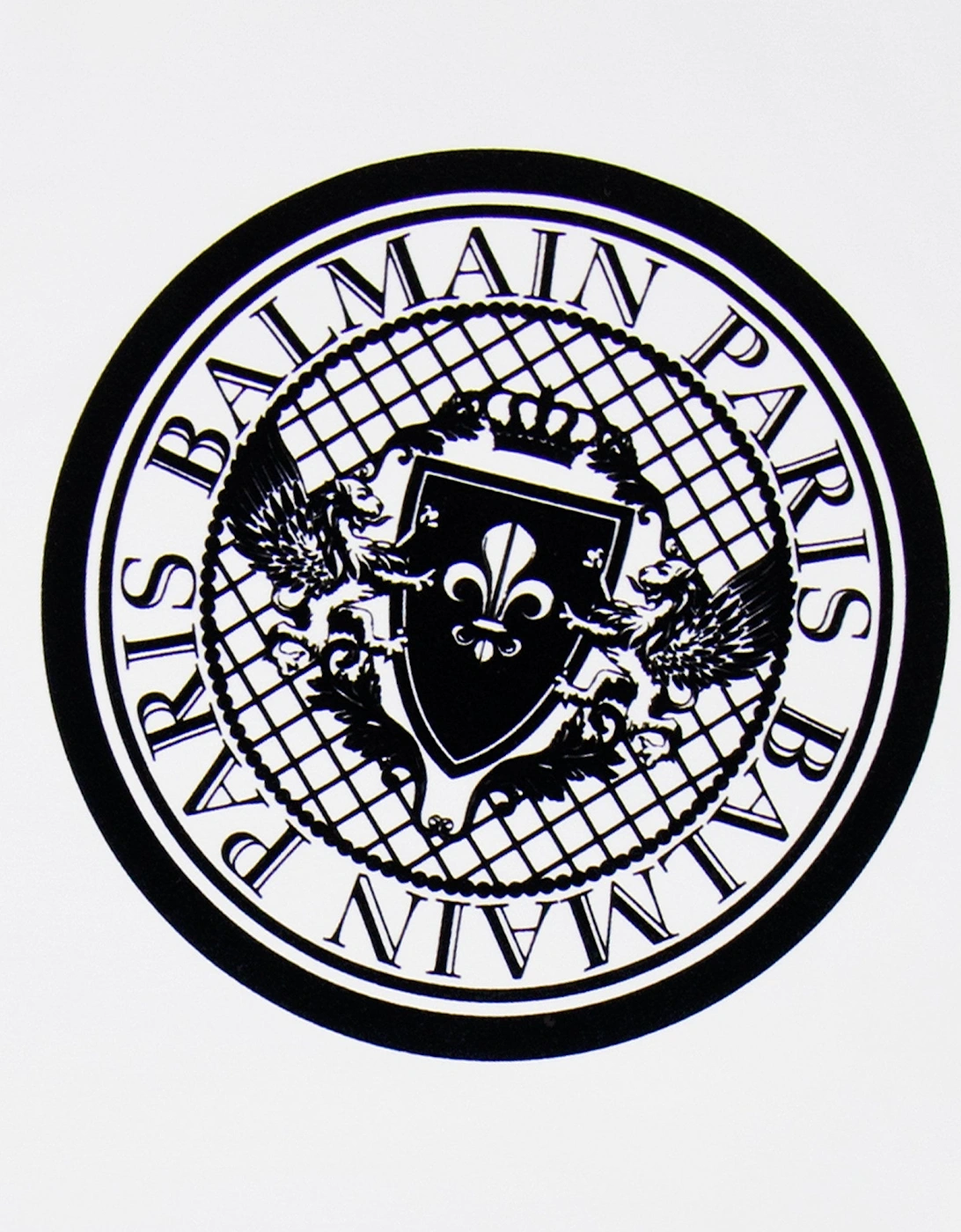 Balmain Cotton T-shirt With Velvet Medallion White