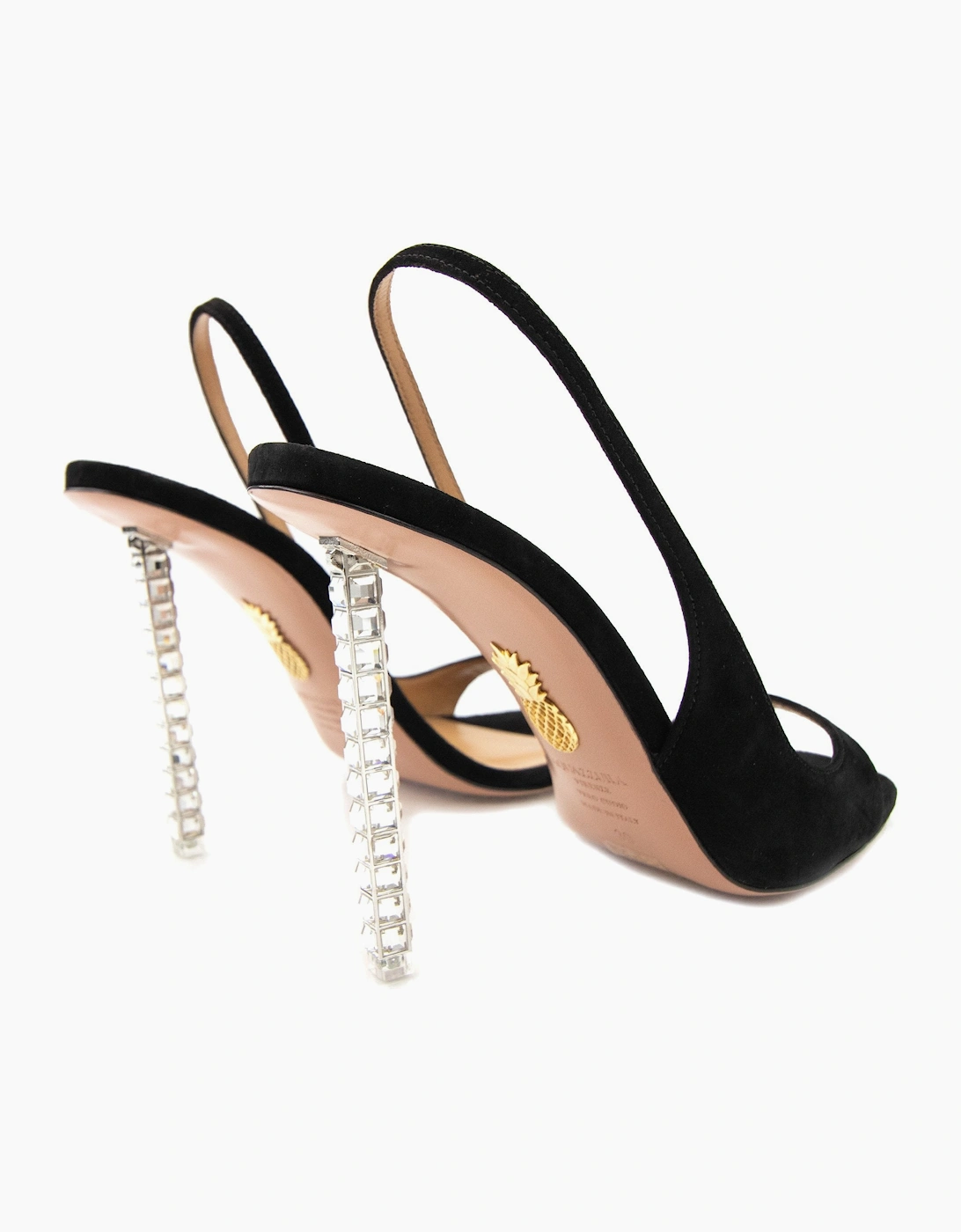 Aquazzura Rock Chic Sling 105 Black