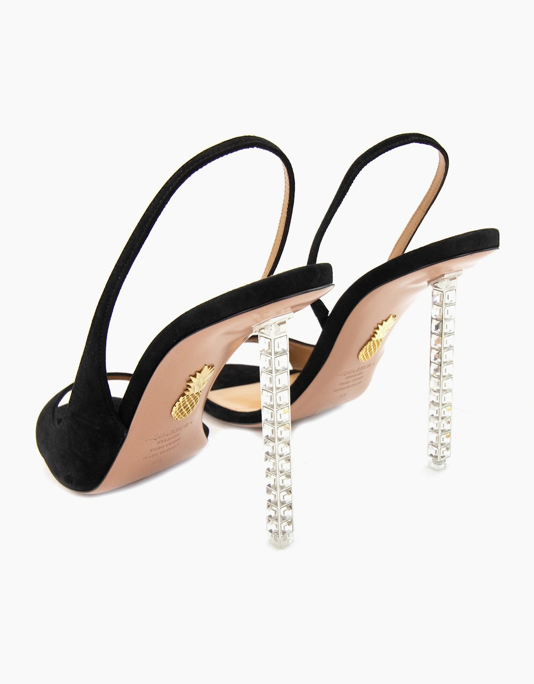 Aquazzura Rock Chic Sling 105 Black