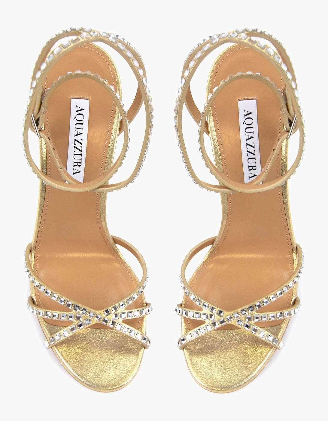 Aquazzura Last Dance Sandal 105 Platino Gold