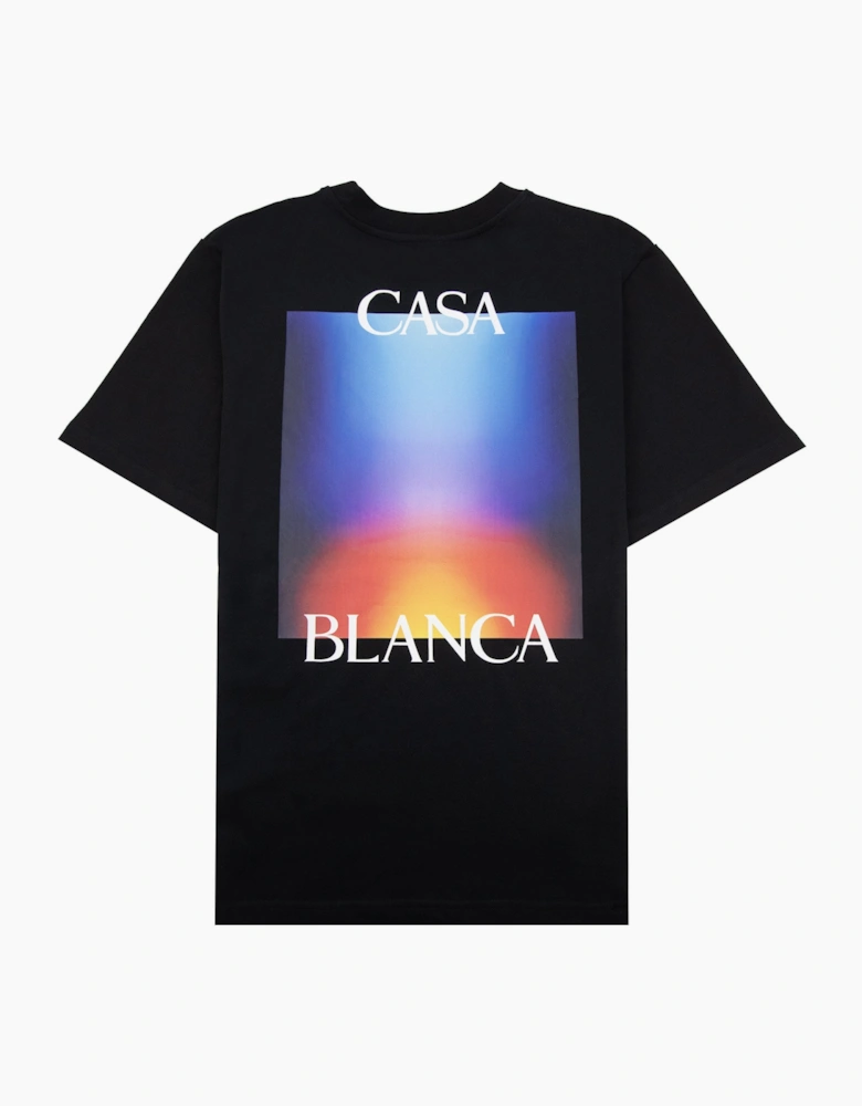 Casablanca Gradient Stacked Logo T Shirt Black 001