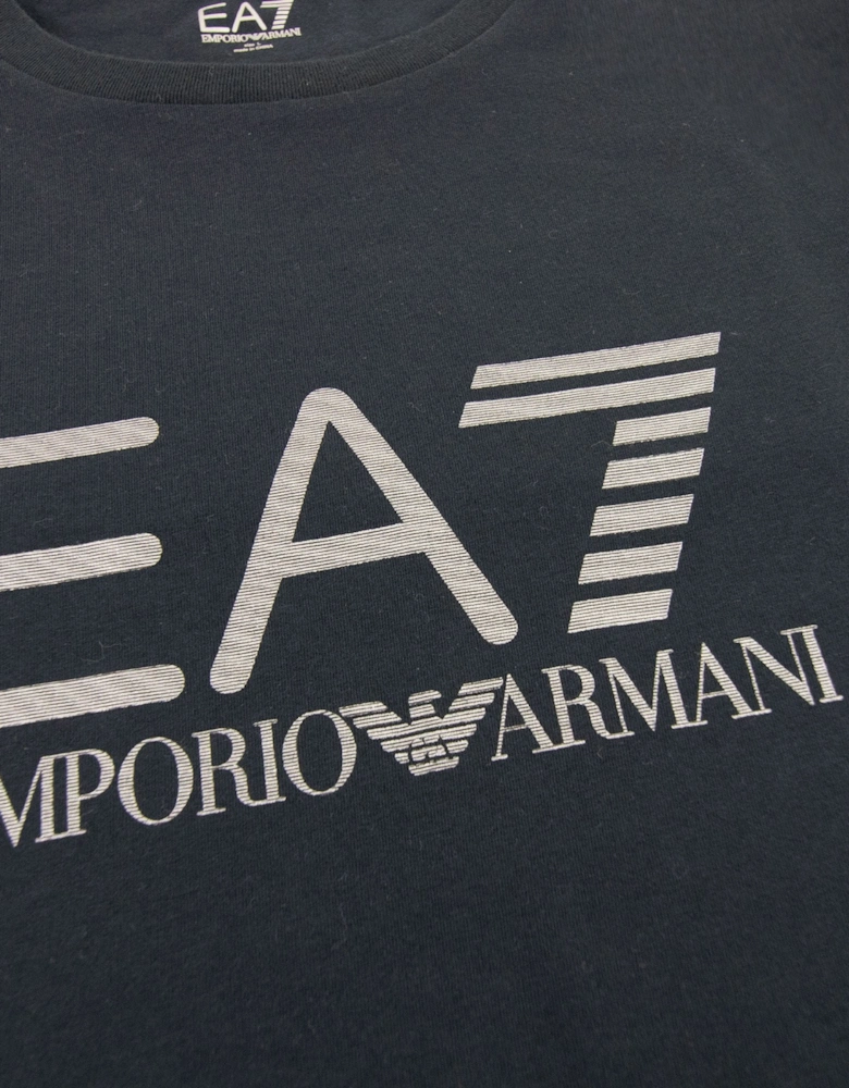 Ea7 Silver Large Logo Long Sleeve T-shirt Darkslate
