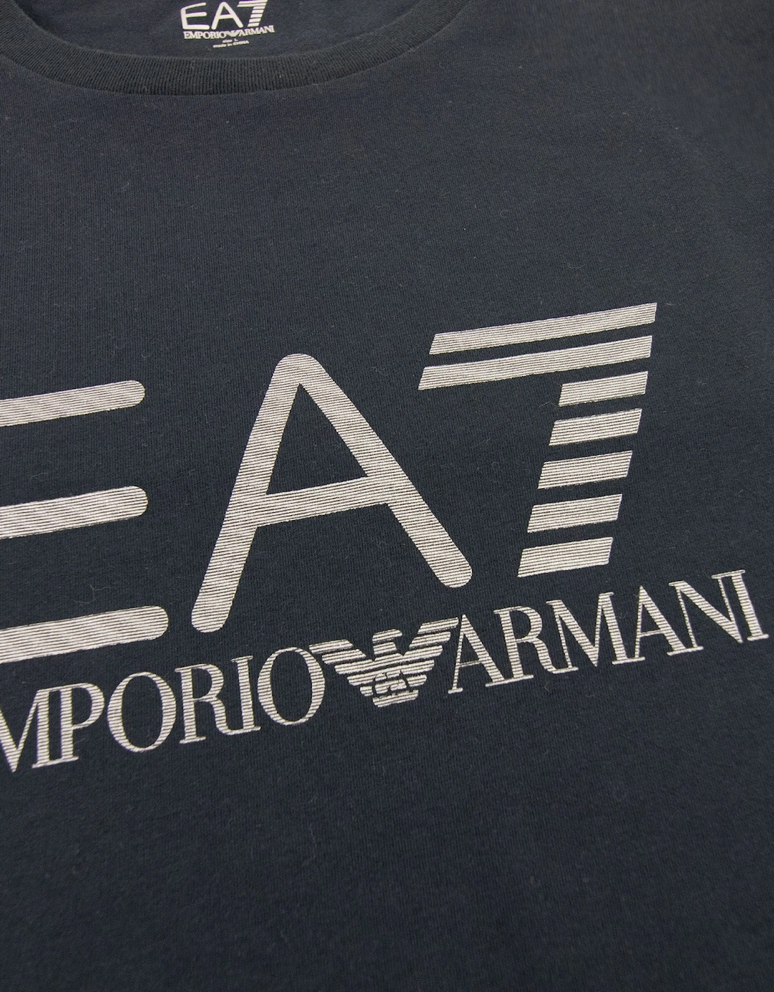 Ea7 Silver Large Logo Long Sleeve T-shirt Darkslate