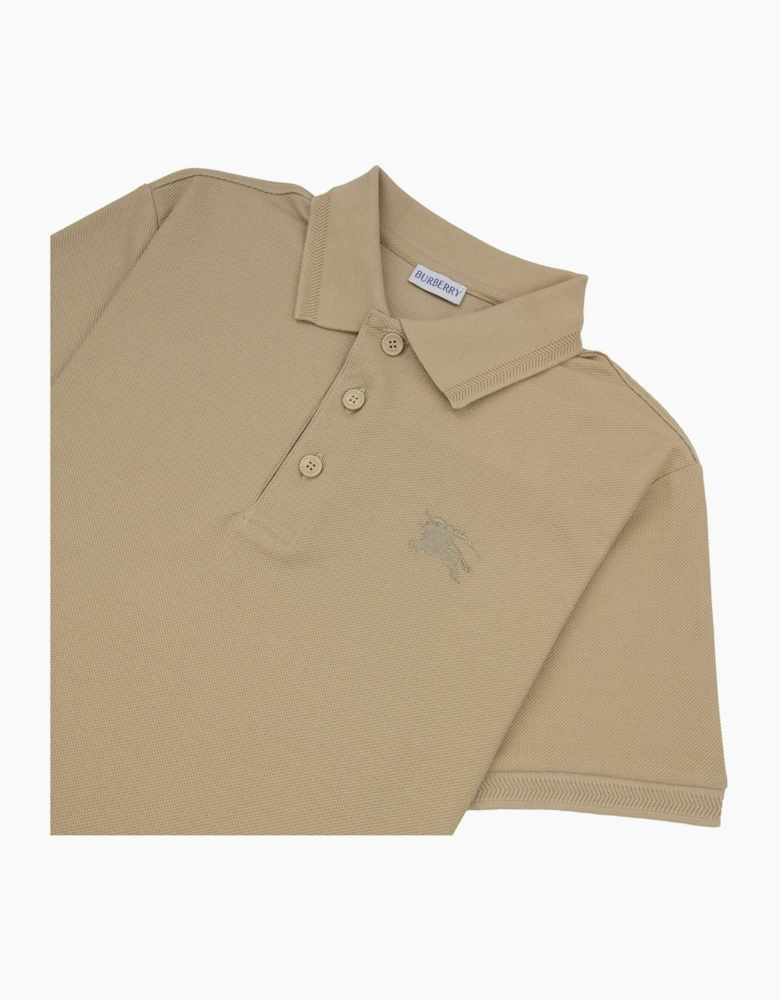 Burberry Eddie Cotton Polo Shirt Soft Fawn