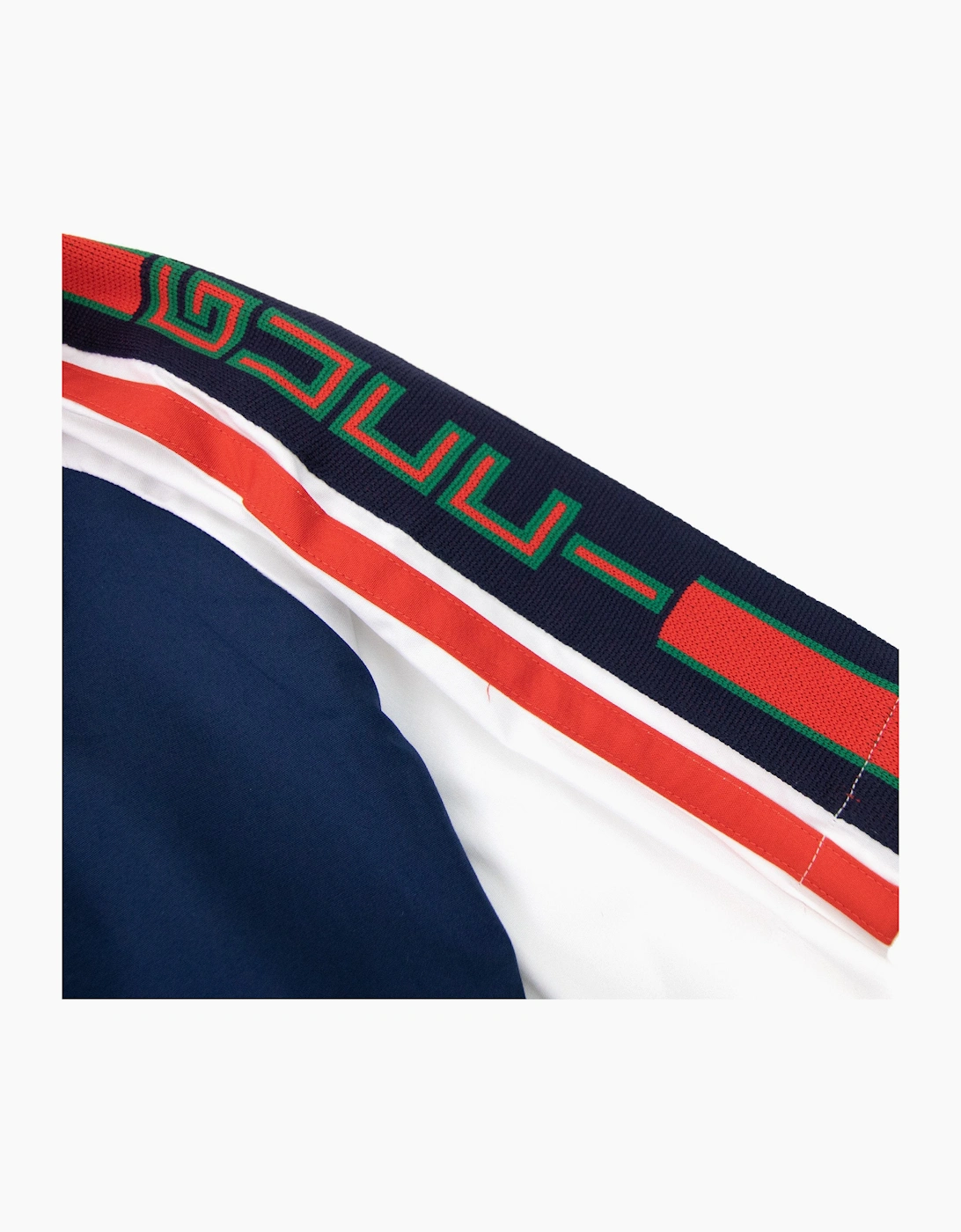 Gucci Junior Embroidered Logo S/s Shirt Navy Blue