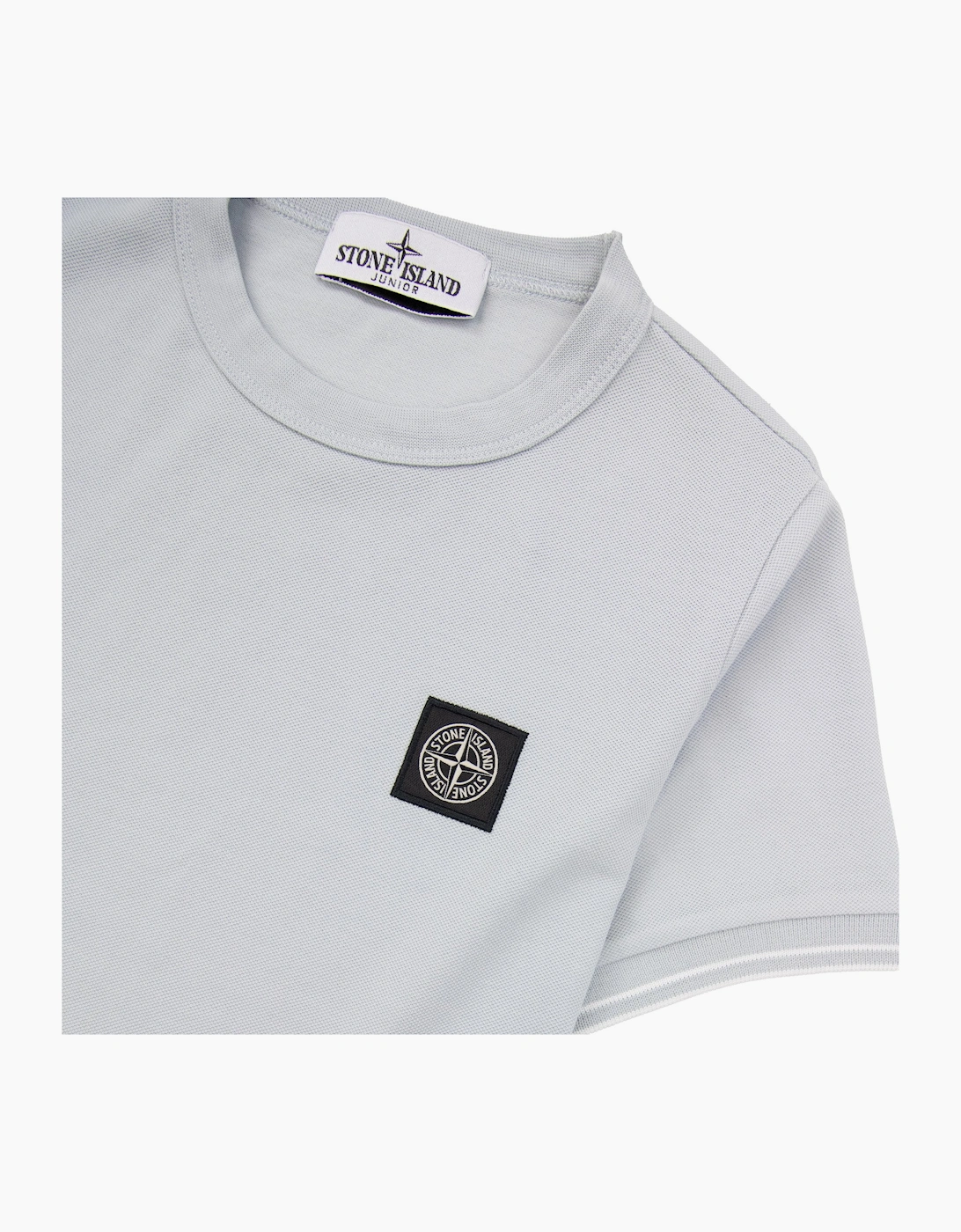 Stone Island Junior 2100001 Light Cotton Compass Patch T Shirt Sky Blue V0041