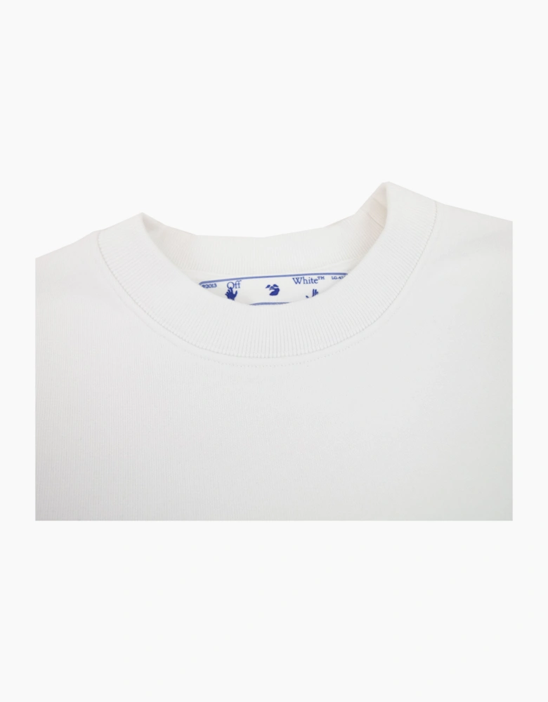 Off White Wave Outline Diag Slim Crewneck White