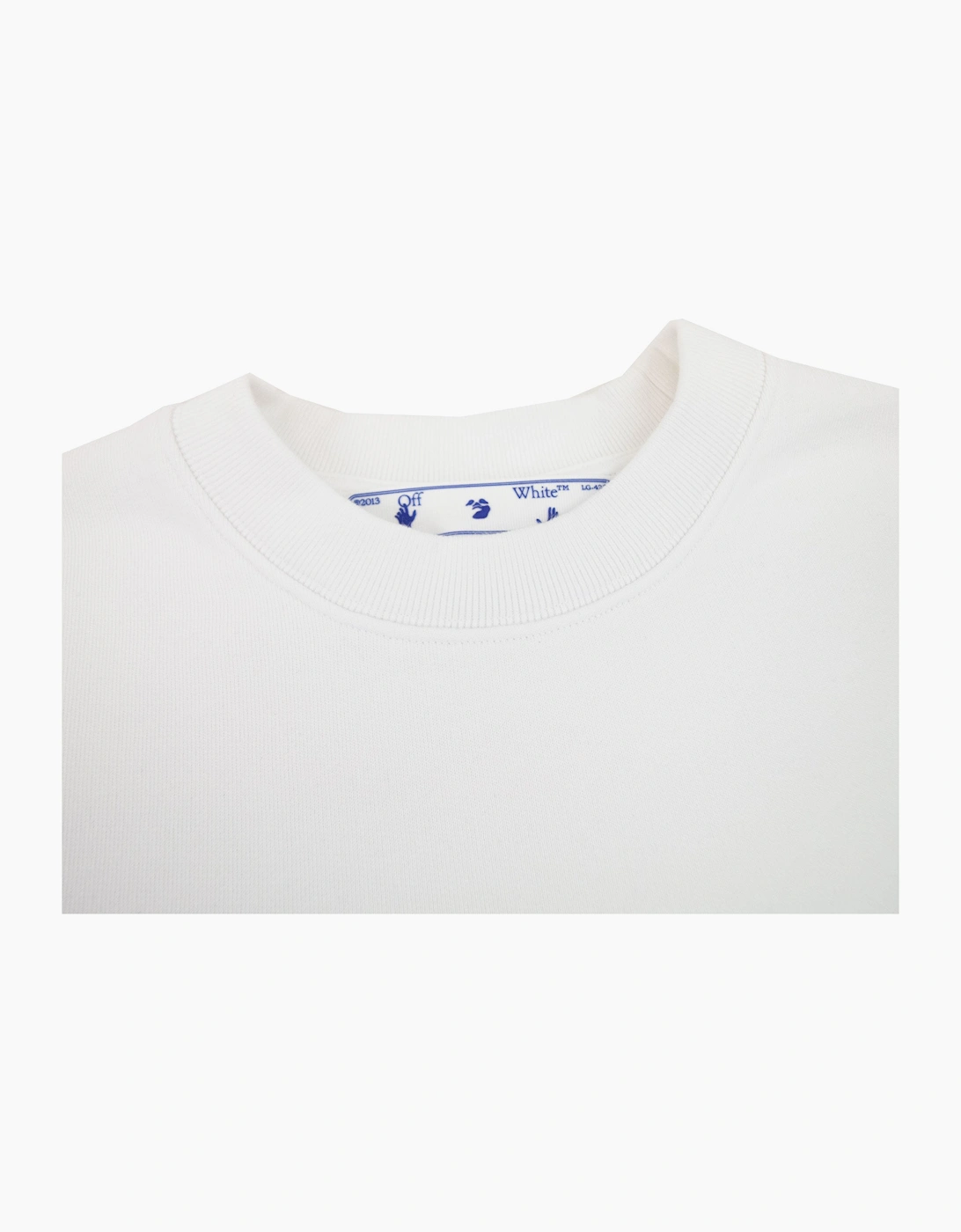 Off White Wave Outline Diag Slim Crewneck White