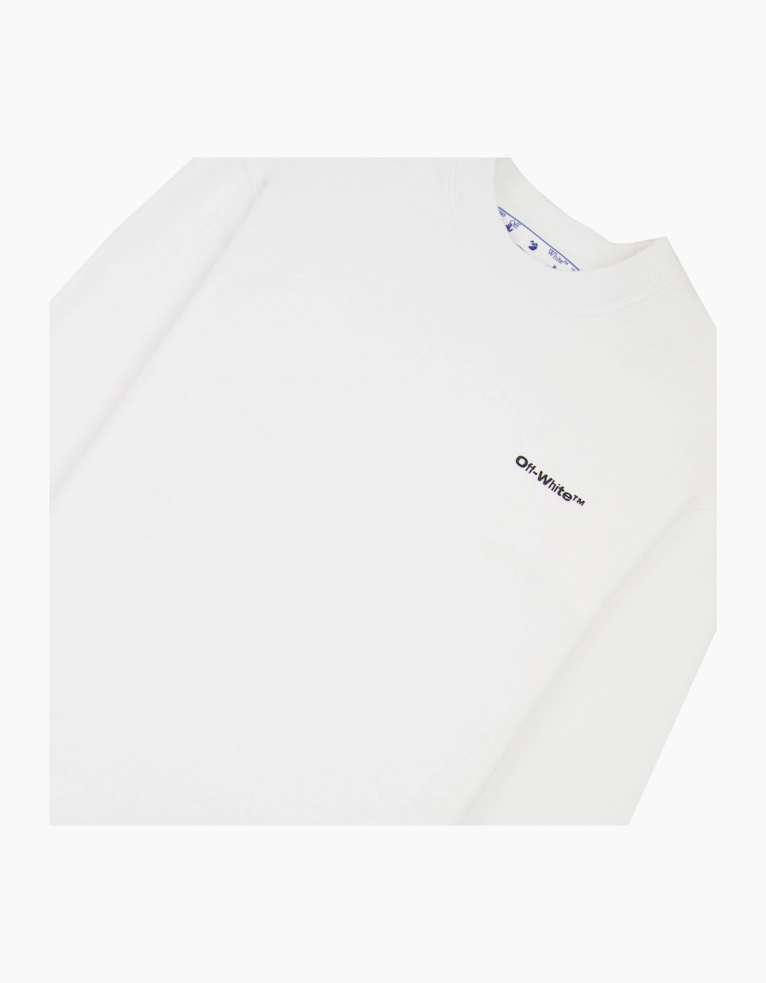 Off White Wave Outline Diag Slim Crewneck White