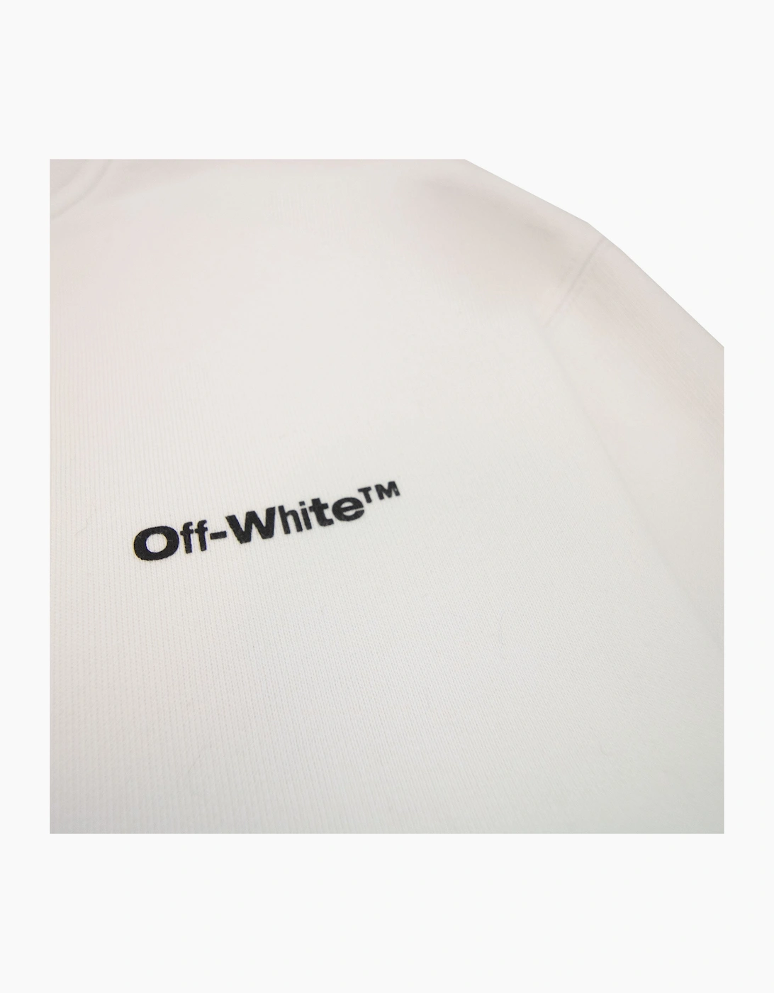 Off White Wave Outline Diag Slim Crewneck White