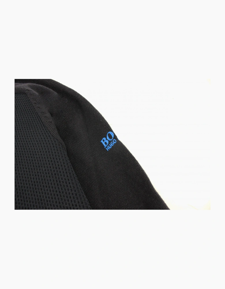 Hugo Boss Zor Quarter-zip Arm Logo Swatshirt Black