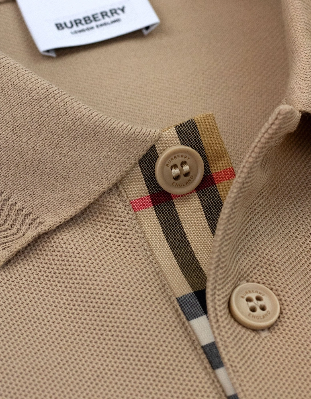 Burberry Manzoni Classic Logo Short Sleeve Polo Soft Fawn