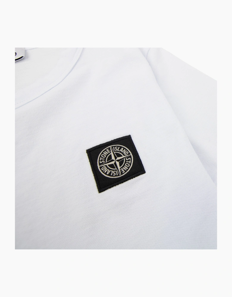 Stone Island Junior 2100001 Light Cotton Compass Patch T Shirt White V1001