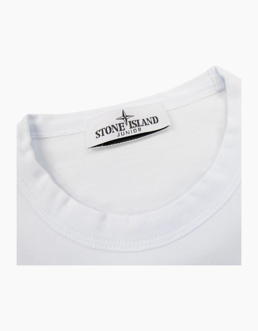 Stone Island Junior 2100001 Light Cotton Compass Patch T Shirt White V1001