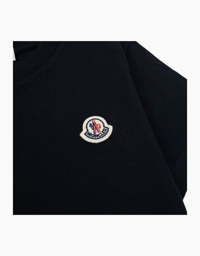 Moncler Junior Patch Logo S/s T Shirt Black 999