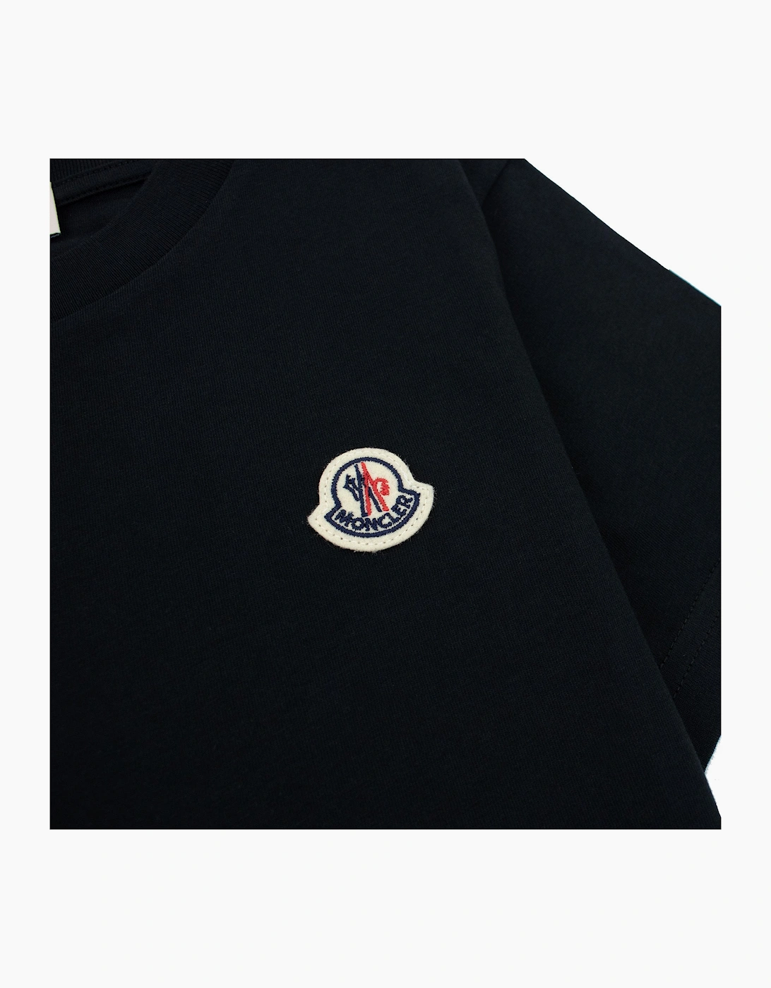 Moncler Junior Patch Logo S/s T Shirt Black 999
