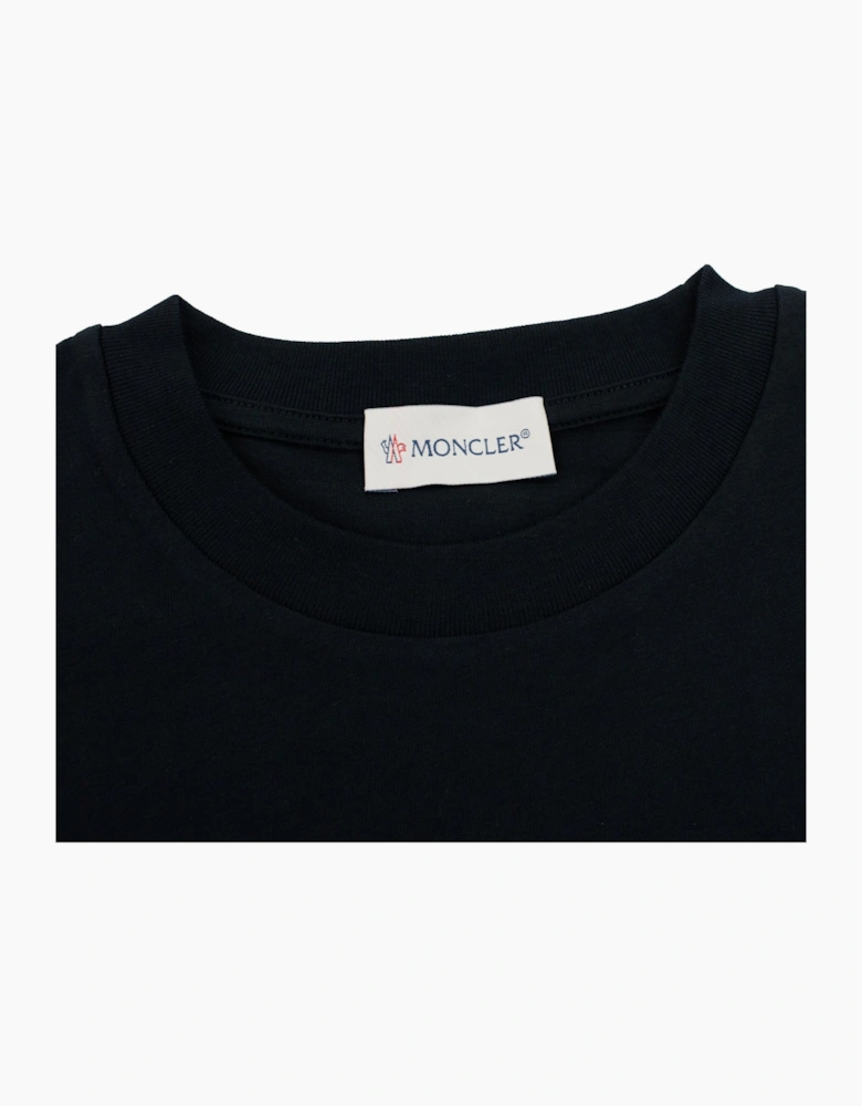 Moncler Junior Patch Logo S/s T Shirt Black 999