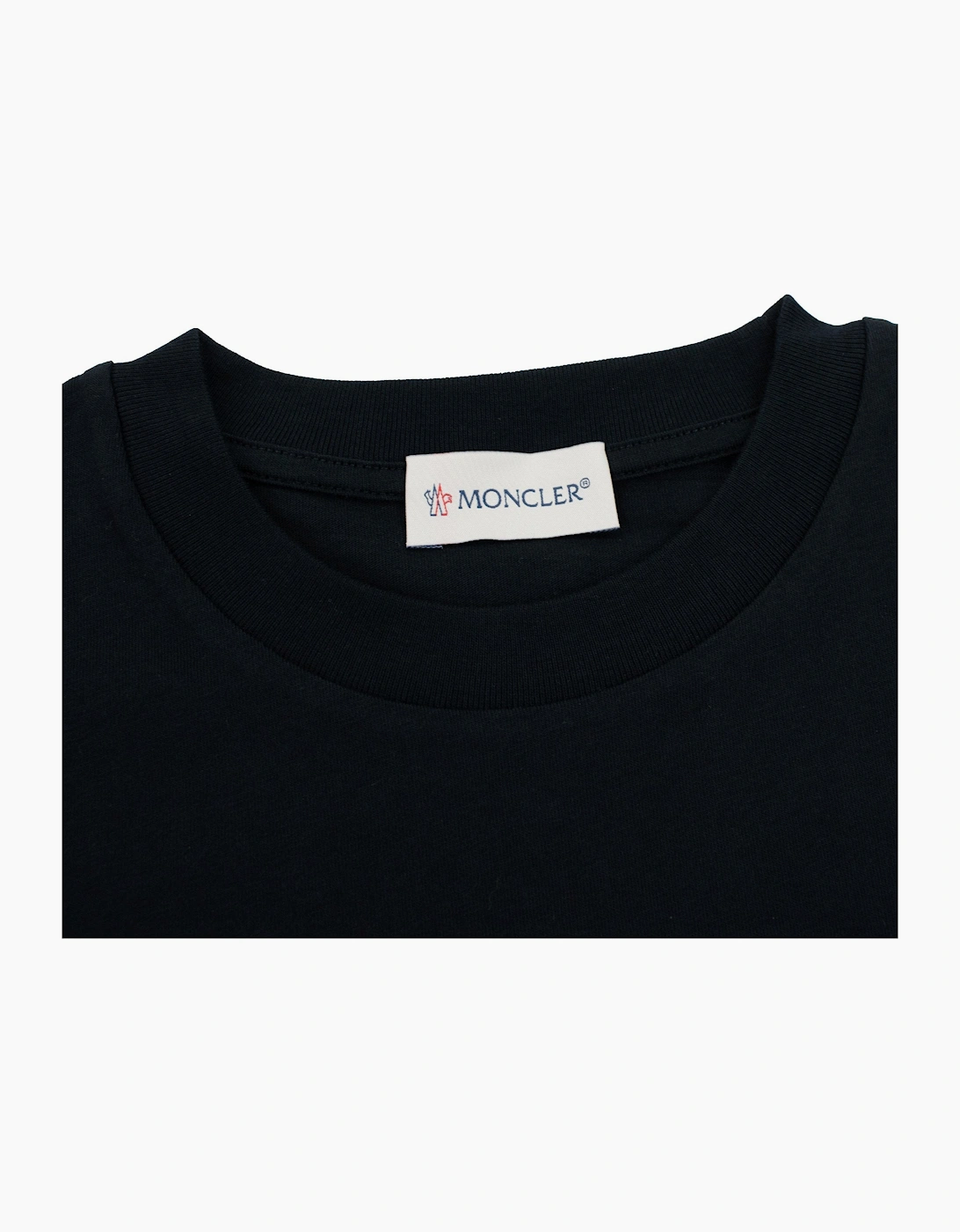 Moncler Junior Patch Logo S/s T Shirt Black 999