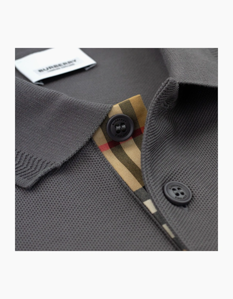 Burberry Manzoni Classic Logo Short Sleeve Polo Seal Grey