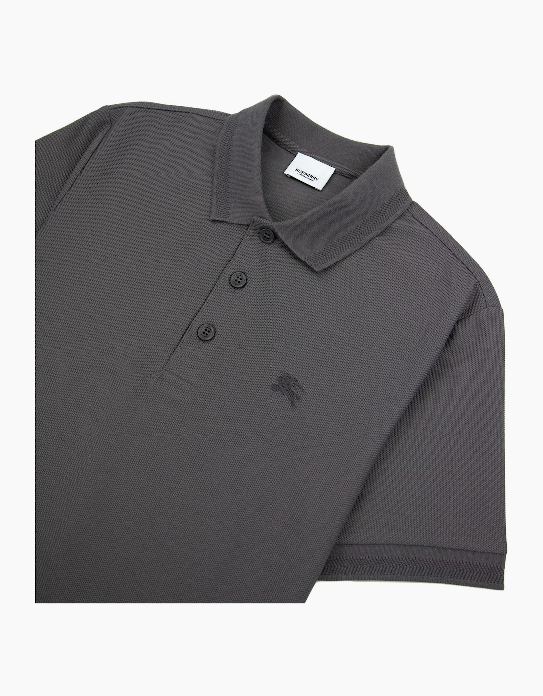 Burberry Manzoni Classic Logo Short Sleeve Polo Seal Grey