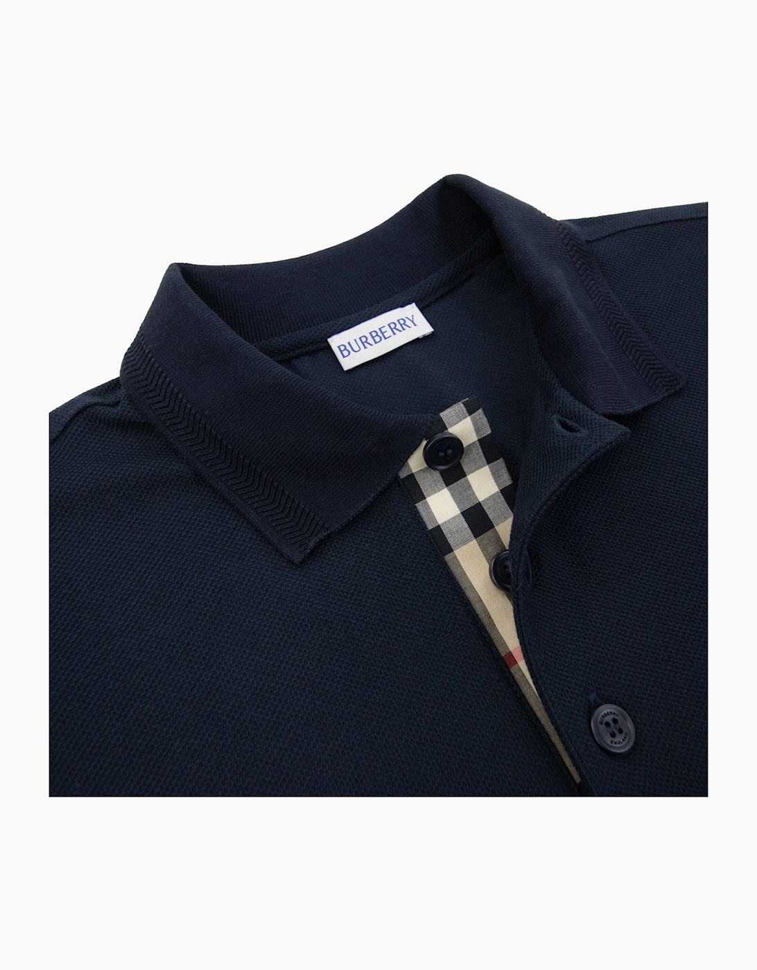 Burberry Eddie Cotton Polo Shirt Coal Blue