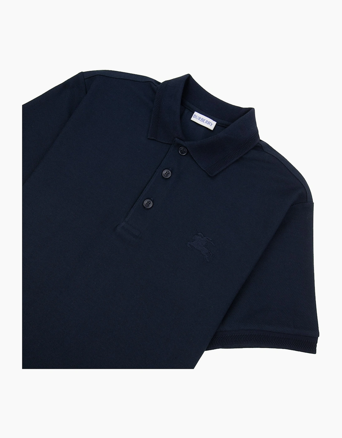 Burberry Eddie Cotton Polo Shirt Coal Blue