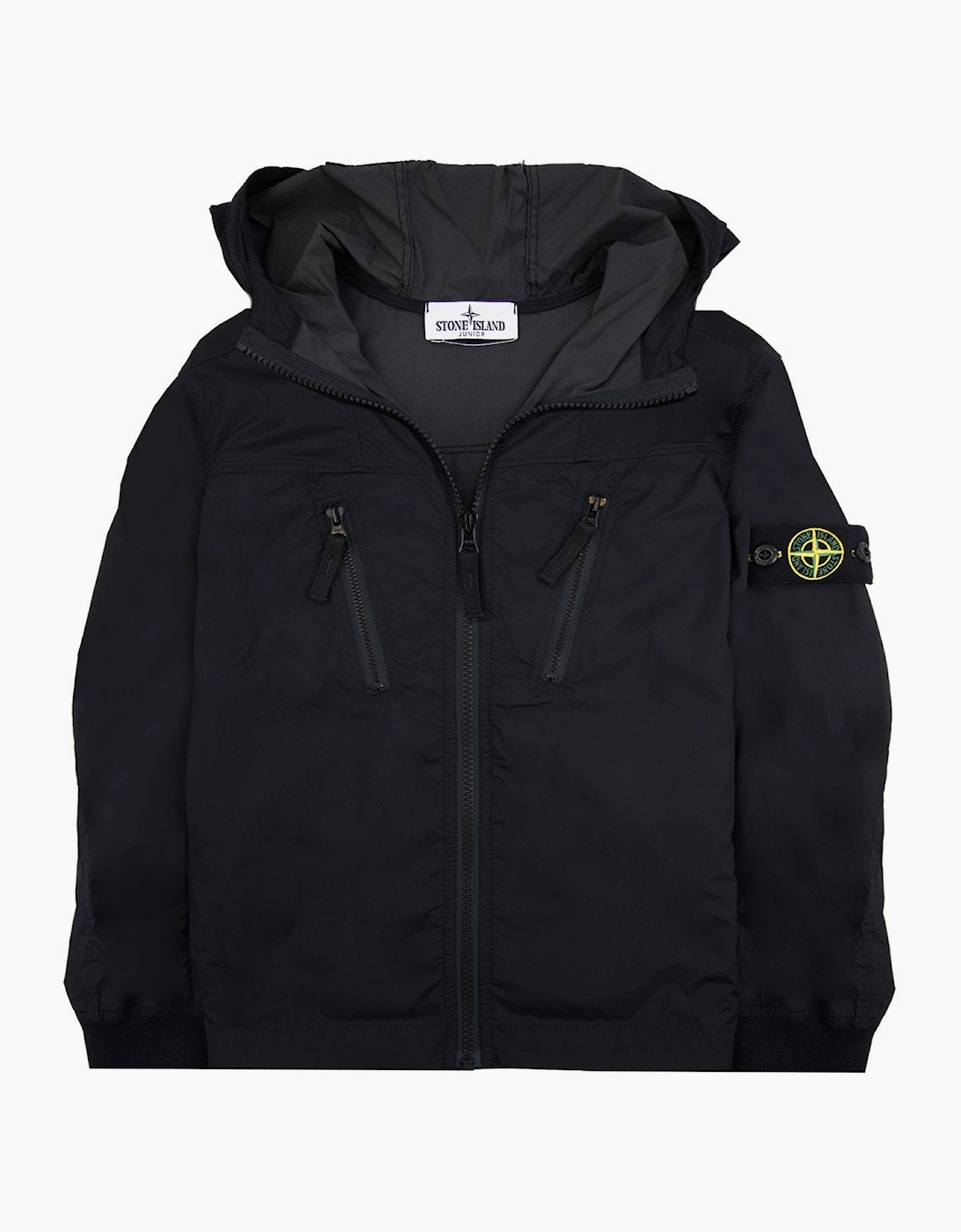 Stone Island Junior 4100005 Skin Touch Wind Resistant Jacket Black V0029