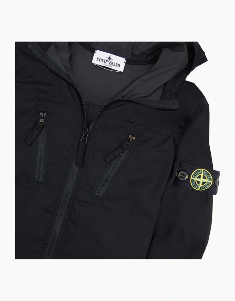 Stone Island Junior 4100005 Skin Touch Wind Resistant Jacket Black V0029