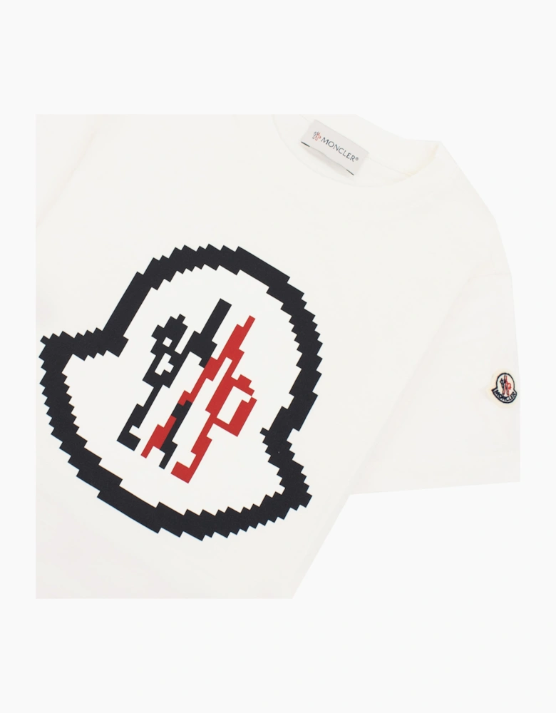 Moncler Junior Logo Motive T Shirt White 034
