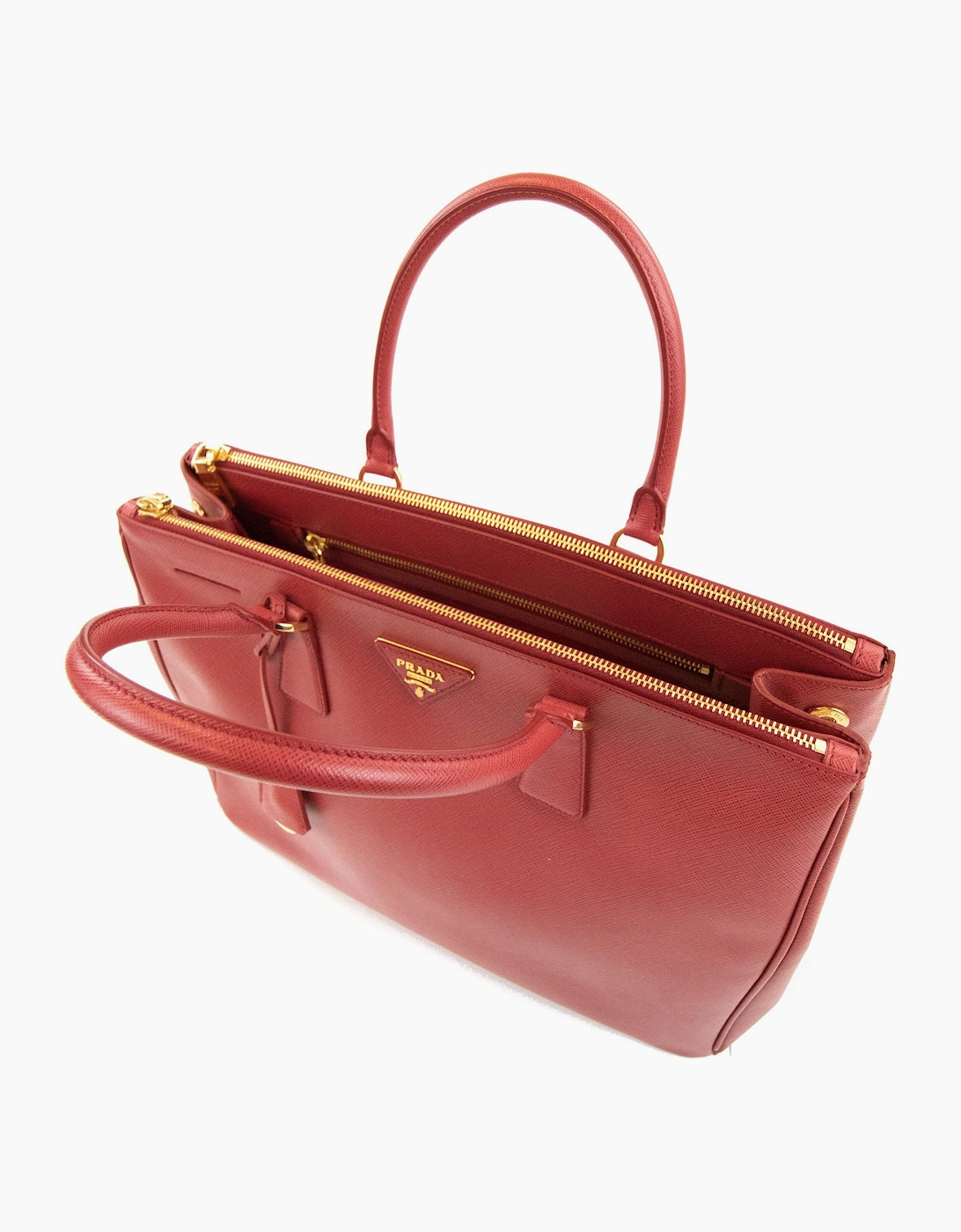 Prada Galleria Saffiano Leather Large Bag Red