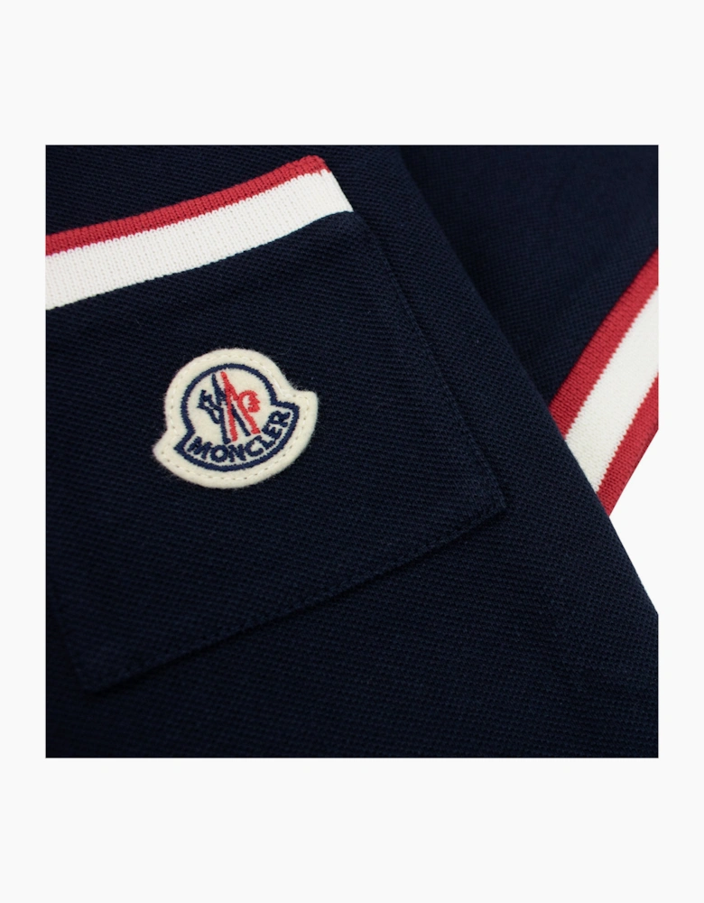 Moncler Junior Colour Block S/s Polo Navy 778