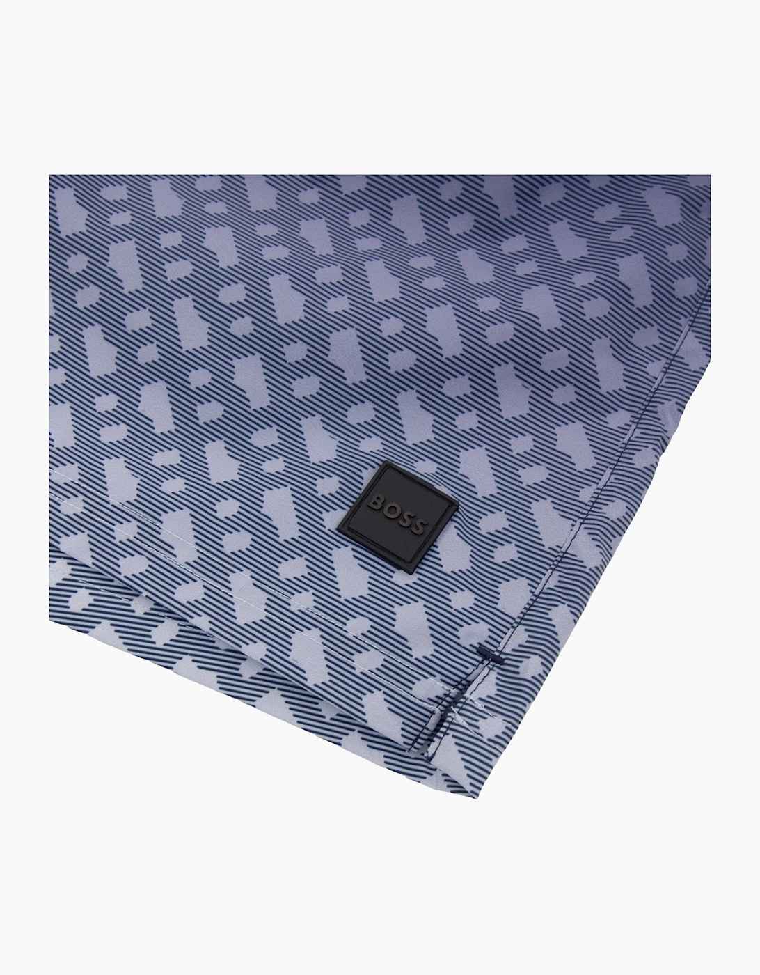 Hugo Boss Degrade Monogram Print Badge Swim Shorts Blue 413