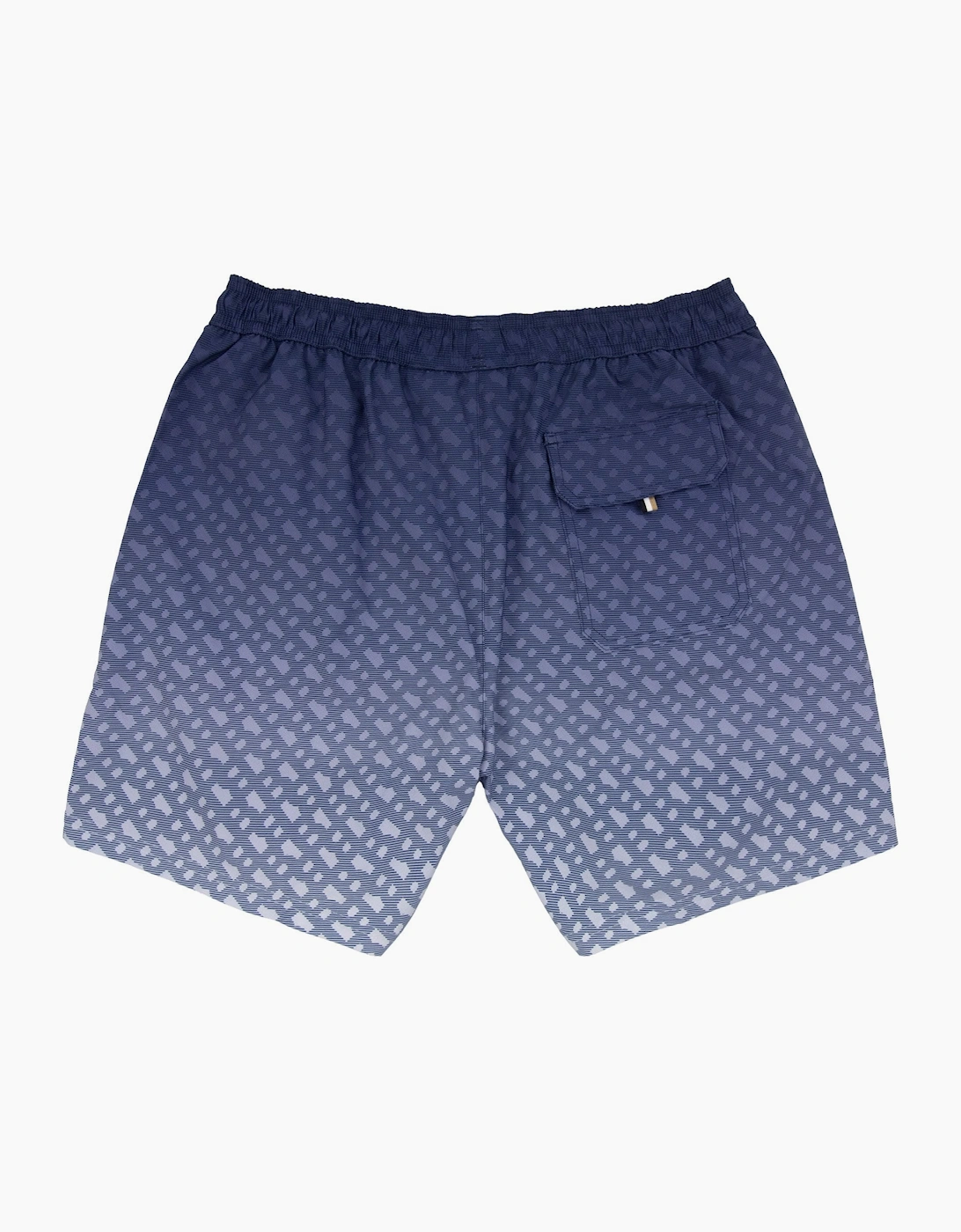 Hugo Boss Degrade Monogram Print Badge Swim Shorts Blue 413