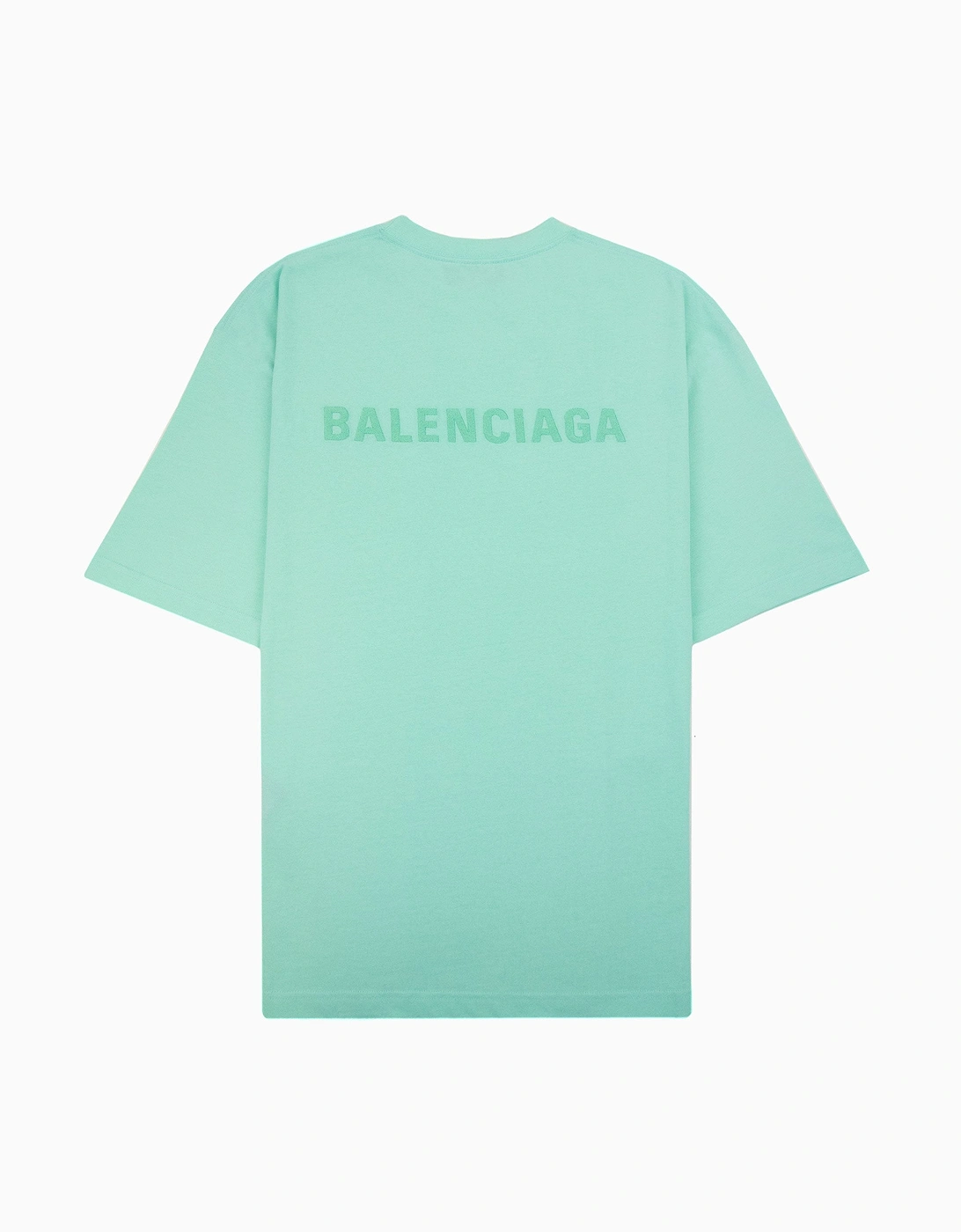 Balenciaga Logo Crewneck T Shirt Mint Green 3062