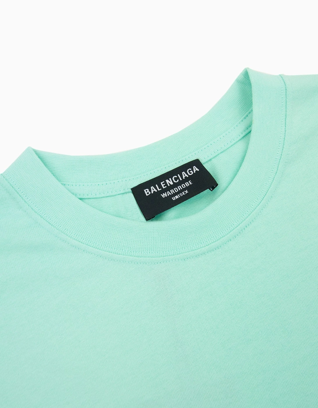 Balenciaga Logo Crewneck T Shirt Mint Green 3062