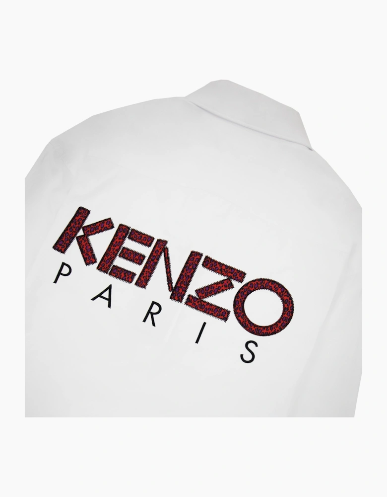 Kenzo Back Logo Long Sleeve Shirt White/black