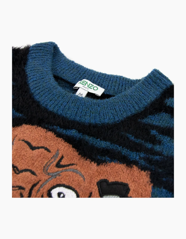 Kenzo Claw Tiger Jumper Blue/orange