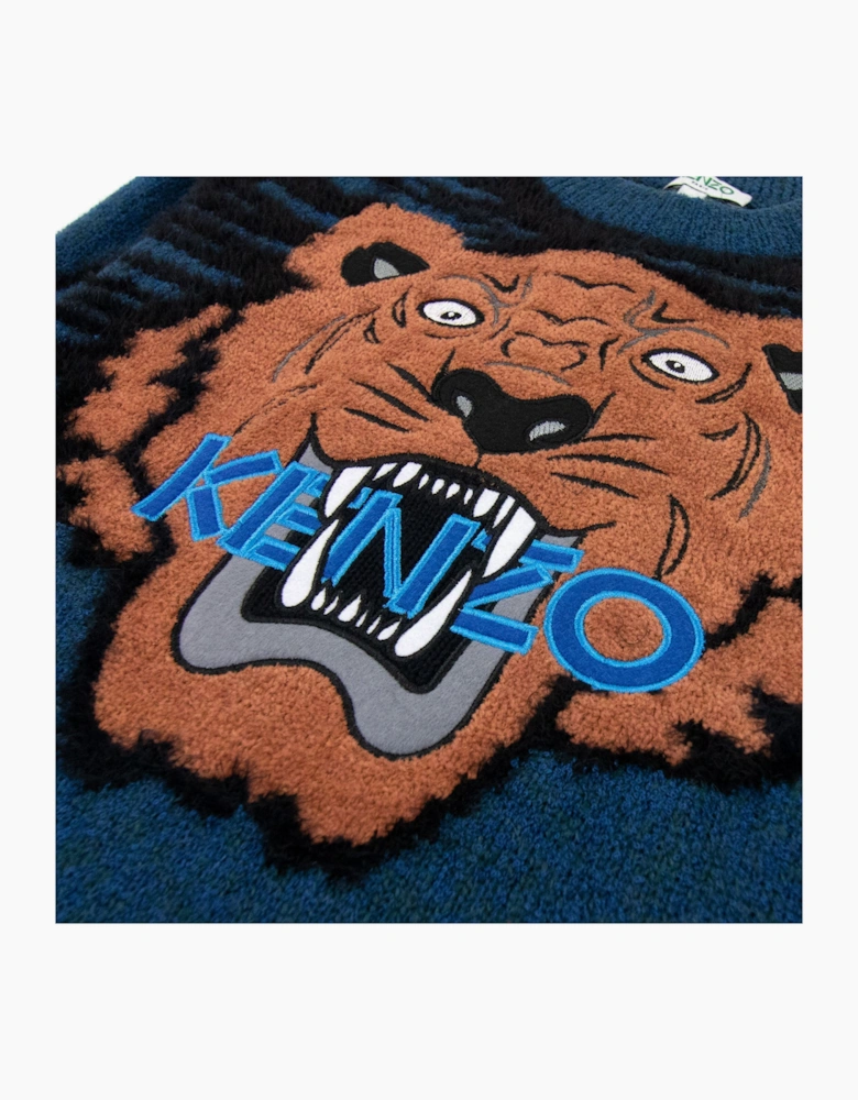 Kenzo Claw Tiger Jumper Blue/orange