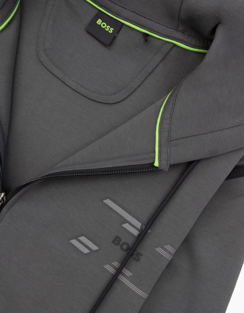 Hugo Boss Saggy Tape Tracksuit Top Grey 027