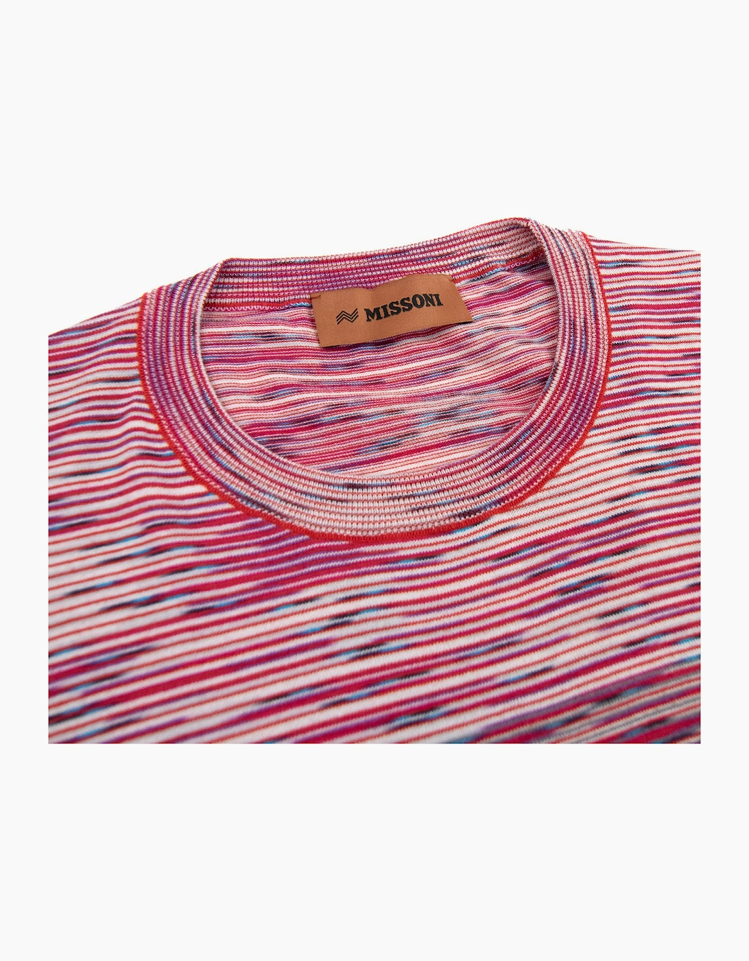 Missoni Degrade Stripes Knit S/s T Shirt Pink Multi S505y