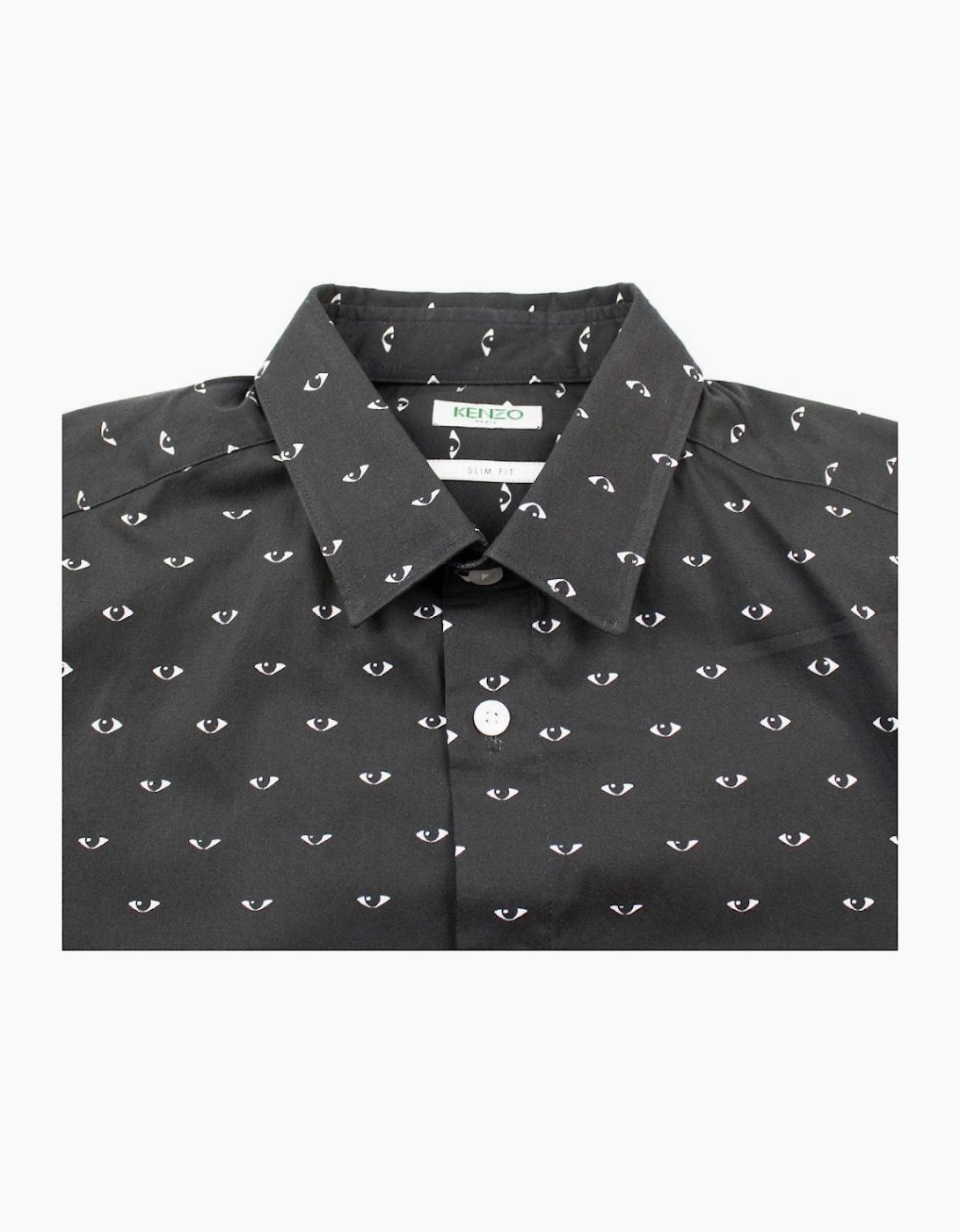 Kenzo Eye Print Long Sleeve Shirt Black