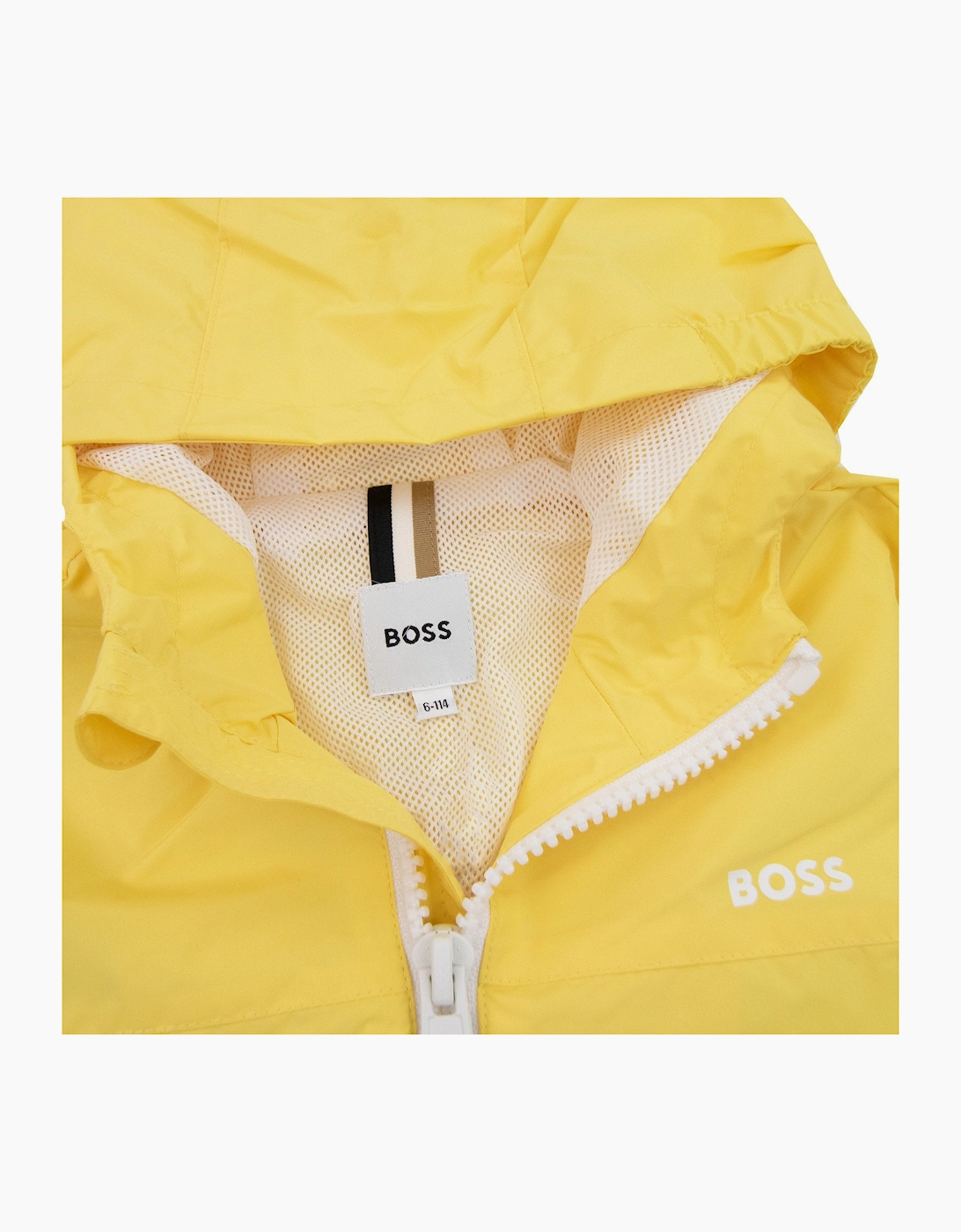 Hugo Boss Kids Logo Wind Breaker Jacket Yellow 528